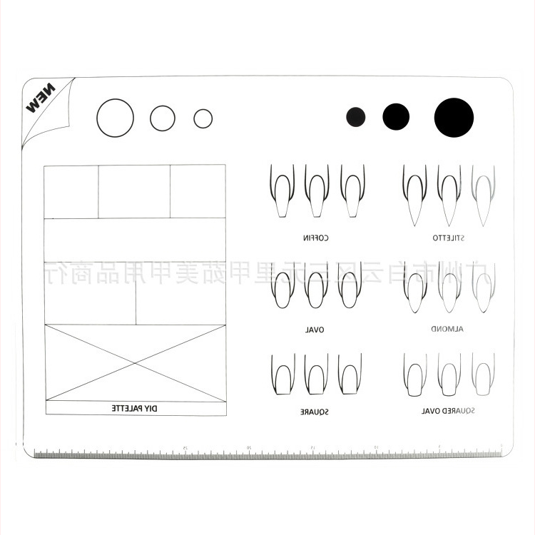 Silikoninė užpildymo pagalėlė manikiūrui – nagų lipdukų spaudimo įrankiai, kilmė Guangzhou, pakuotė 200 vnt, grynasis svoris 130 g, galiojimo laikas 24 mėn