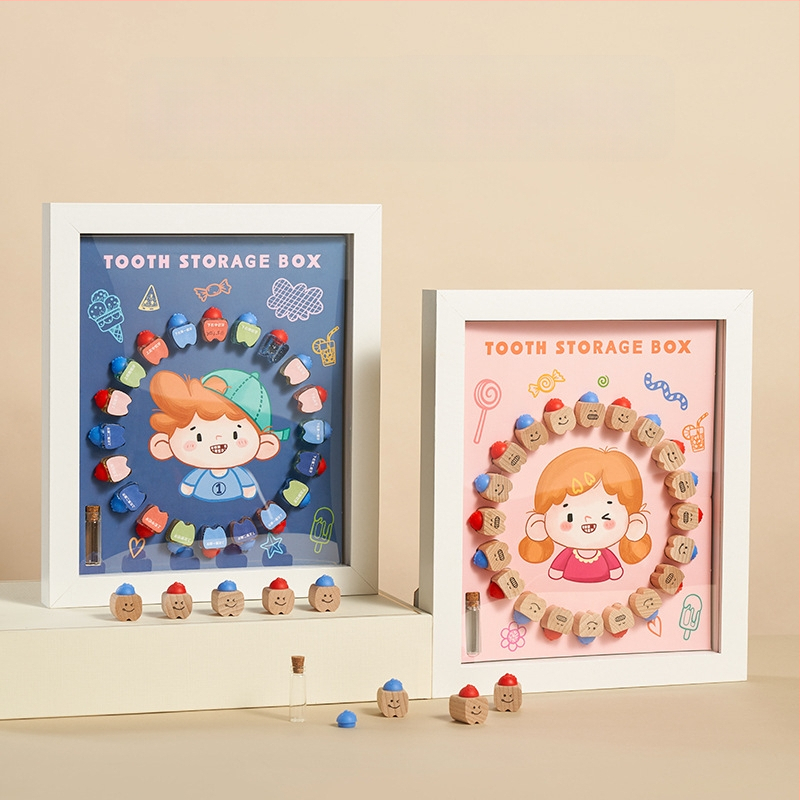 Medinė pieninių dantų laikymo dėžutė vaikams 4-6 metų; 3C kategorija: Kitos žaislai iki 14 metų