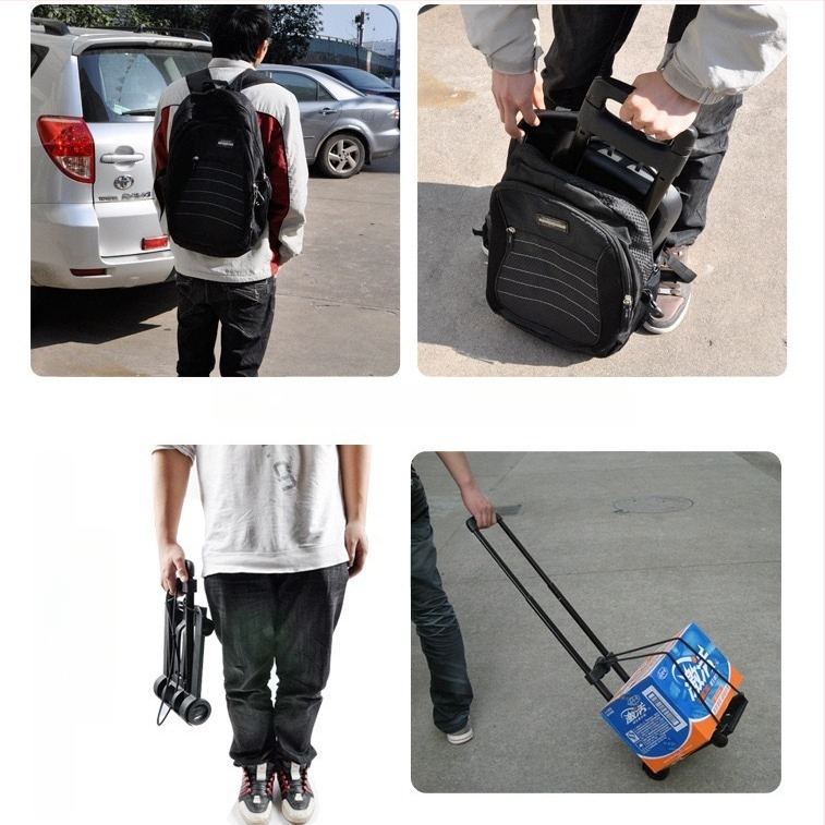 Αναδιπλούμενο, φορητό καρότσι δύο τροχών με κατασκευή από πολυπροπυλένιο και μεταλλικό σύνδεσμο; σετ 10 τεμάχια; μέγιστο φορτίο 30 kg