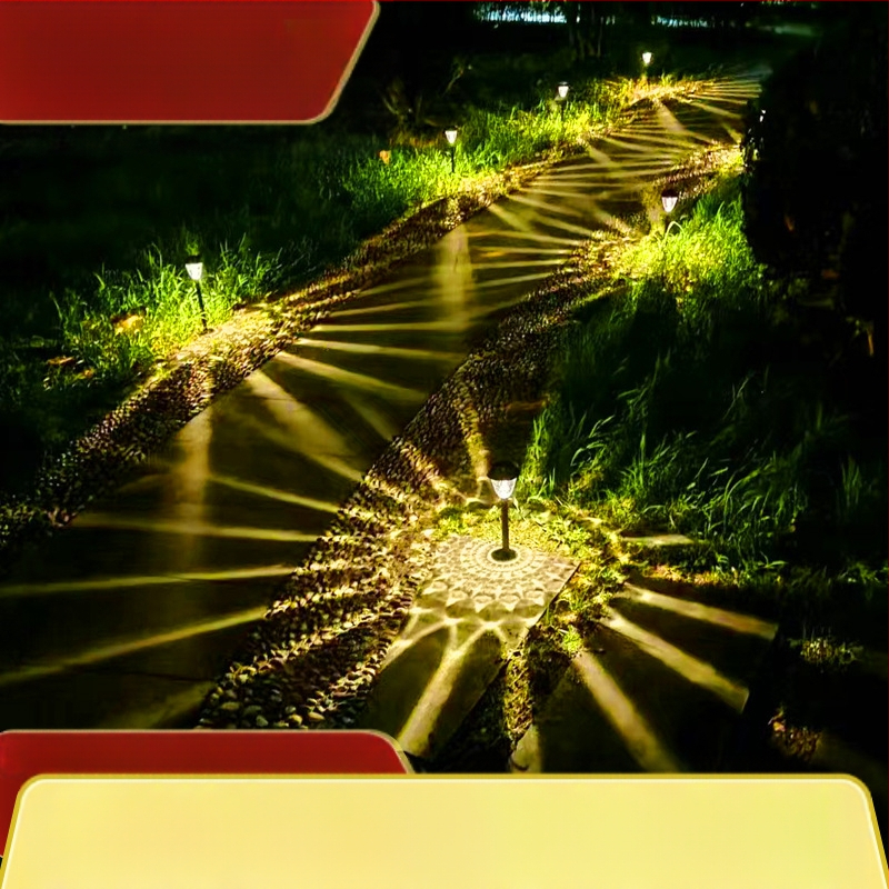 Соларна градинска светлина с форма на цвете, LED светлинен източник, модел XHDM-2408, време на светене 6–12 ч, живот 3 години, напрежение 1.2V