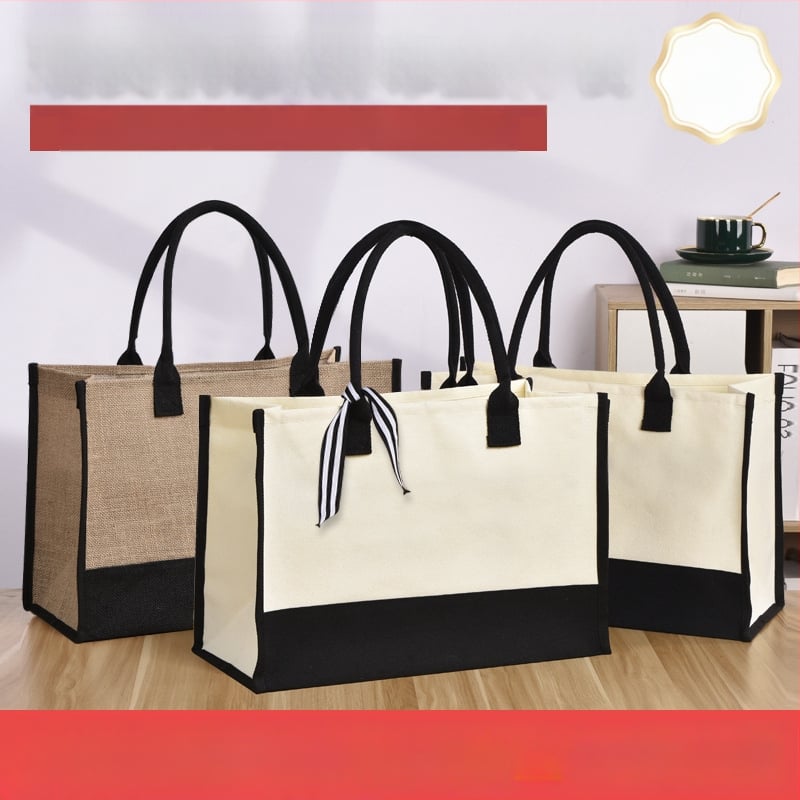 Modernus laminuotas kanvaso pirkinių krepšys su logotipo spausdinimu – didelė talpa, UV skaitmeninis spausdinimas ir serigrafija