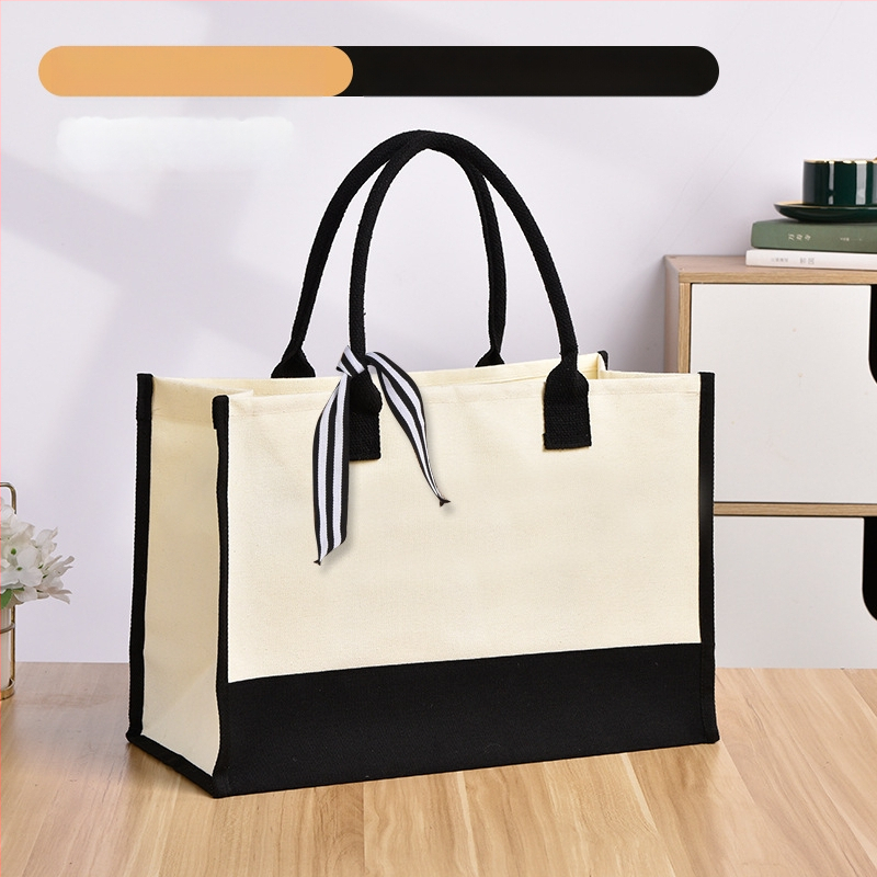 Modernus laminuotas kanvaso pirkinių krepšys su logotipo spausdinimu – didelė talpa, UV skaitmeninis spausdinimas ir serigrafija