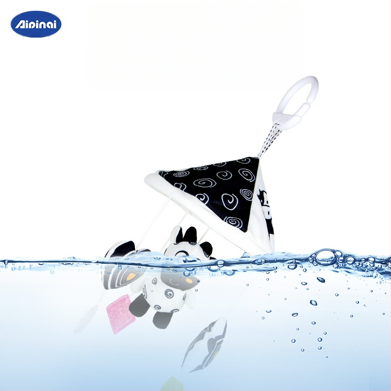 Aipinqi Pliušinis pakabinamasis žaisliukas su varpele kūdikiams vežimėliui ir lovytei – gyvūnų dizainas, tinkamas 0–3 metų kūdikiams, skatina regą, klausą ir motorinę koordinaciją