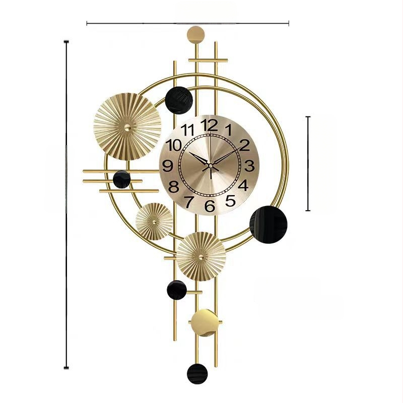 Sieninis laikrodis, apskrito metalo korpuso, kvarcinis mechanizmas (Aishida 005), baterijomis maitinamas, modernus minimalistinis dizainas, dekoratyvus, skirtas svetainei, miegamajam ir darbo kambariui, vienpusis