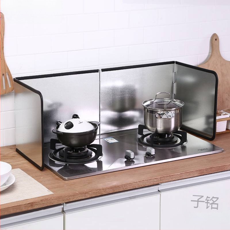 Πλάκα προστασίας από πιτσιλίσματα λαδιού για εστίες αερίου, γαλβανισμένος χάλυβας, θερμομόνωση, ανθεκτικό σε λάδι, προστασία από πιτσιλίσματα