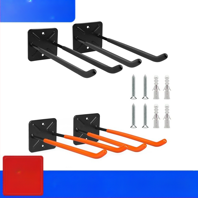 Τοίχου σιδερένια κρεμάστρα για γκαράζ/αποθήκη, στερεώνεται στον τοίχο, χωρητικότητα φόρτου 30 kg, πέντε επιπέδων