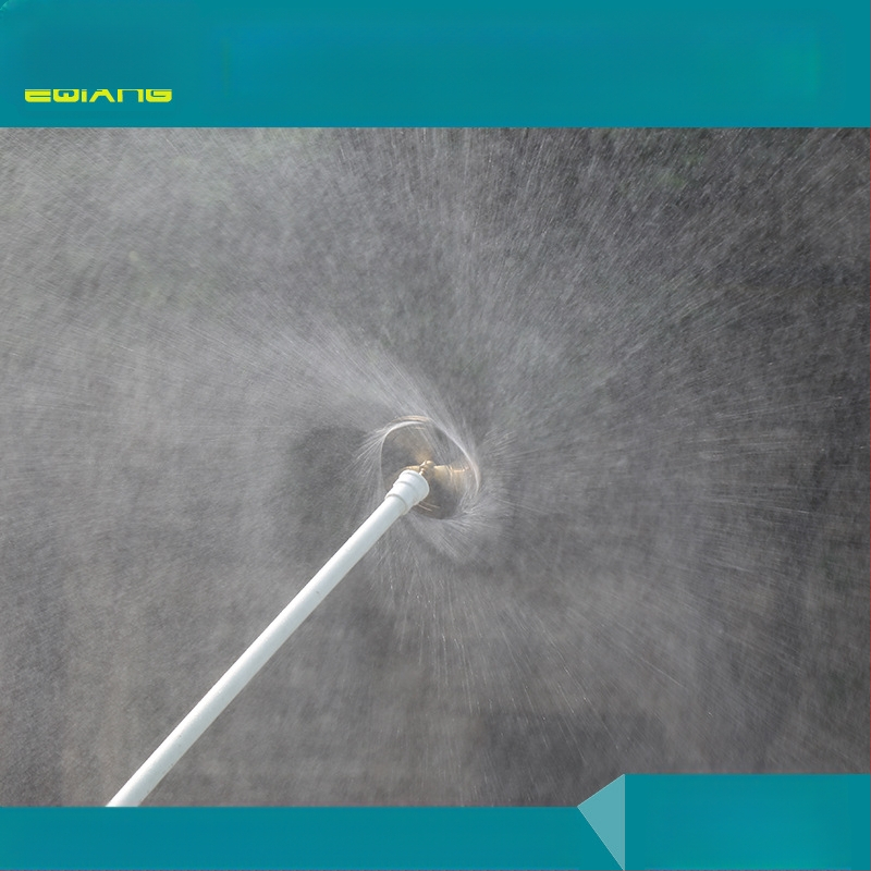 Latūninis vėjo malūno formos sukimasis purkštuvas su trim purkštuvais, vandens rūkas – išorinis sriegio jungtis, modelis GQ601104, atmosferos slėgis, vanduo