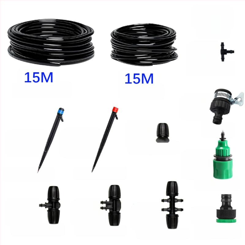 Laistymo komplektas – DIY, PVC ir ABS, 70 L talpa, automatinis laistymas su laikmačiu namų sode