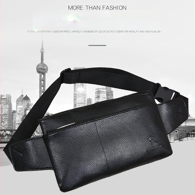 Чанта за кръста от PU материя, закопчаване с цип, една презрамка, подплата полиестер, за свободно време