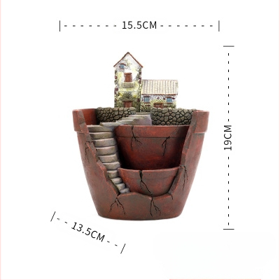 Pastorališkas kabinamas mini peizažo vazonėlis sukulentams