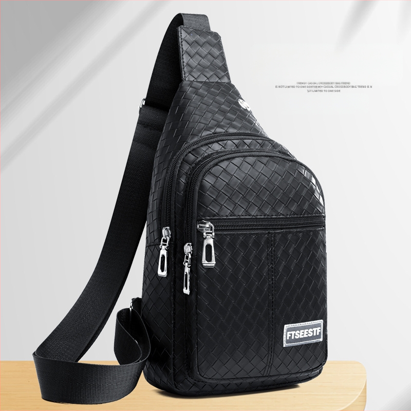 Vyrų PU odinis krepšys per pečius, atsparus vandeniui, atsparus dėvėjimui, verslo stiliui, keli kišes