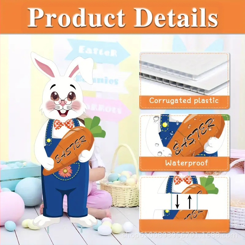 Προσαρμοζόμενη PP πλαστική πλάκα για σήματα κήπου και αυλής για Χριστούγεννα, Χάλογουεν, Πάσχα και άλλες γιορτές