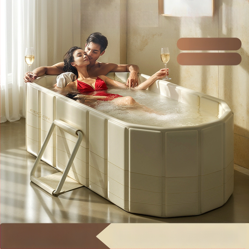 Sulankstoma suaugusiųjų vonia viso kūno maudynėms, tarpaulin medžiaga