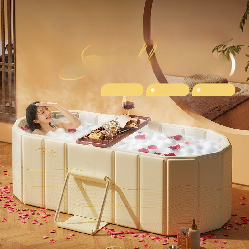 Sulankstoma suaugusiųjų vonia viso kūno maudynėms, tarpaulin medžiaga