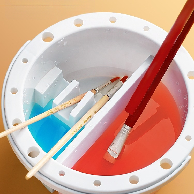 Trijų vienoje plovimo kibiras su palete, nešiojamas daugiafunkcinės tapybos priemonės; prekė Variety; medžiaga: šilkas gėlė; bazinis įpakavimas