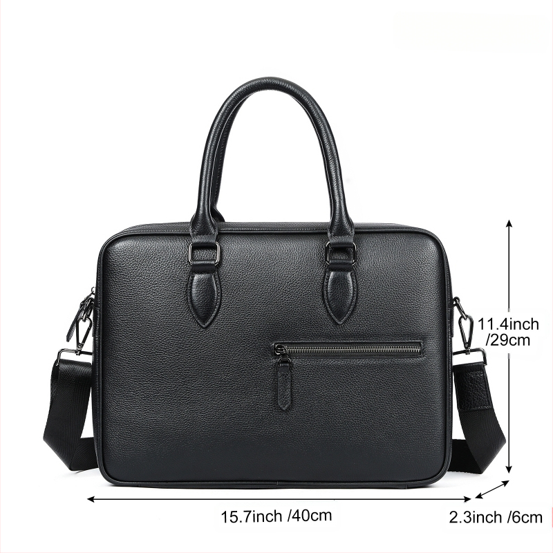 Vyrinė odinė verslo rankinės Maltette – pirmojo sluoksnio karvės odos, vientisa spalva, patvari konstrukcija ir poliesterio-kokvilinės pamušalas