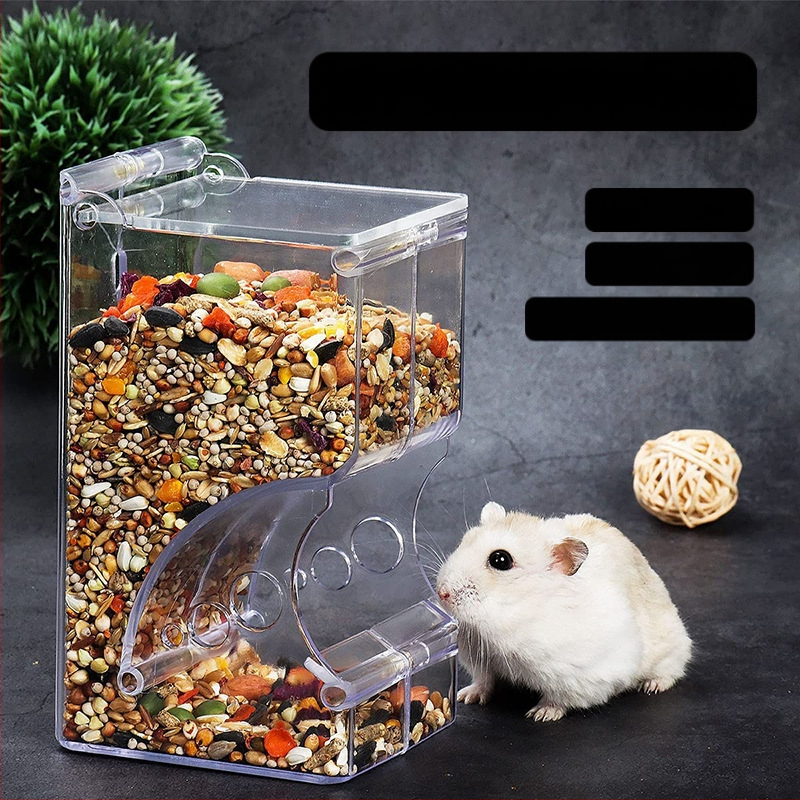 Akrilinė automatinė šėrimo sistema mažiems augintiniams – įtvirtinama narve, tinkama mažiems augintiniams