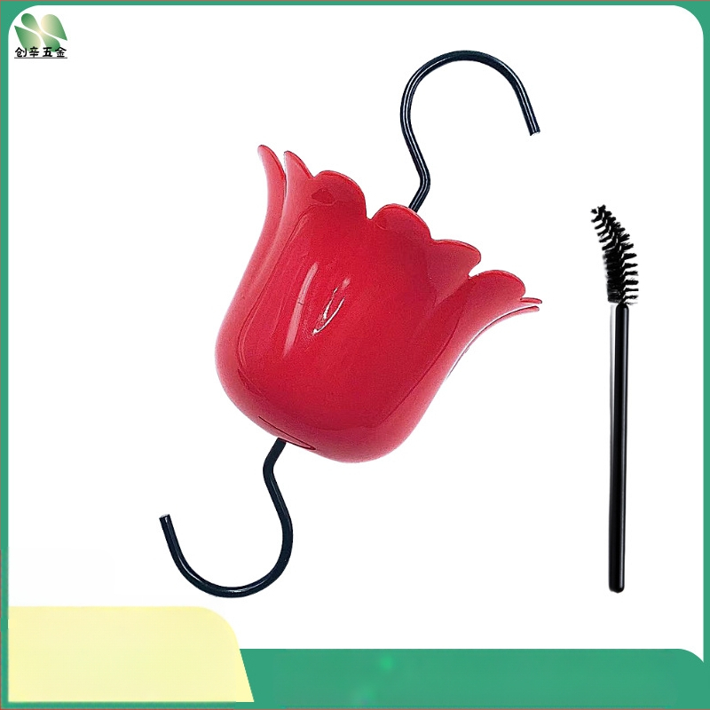 Plastikinis pakabinamas kolibrių lesyklėlė su didele vandens talpa, dvigubo kabliuko dizainas