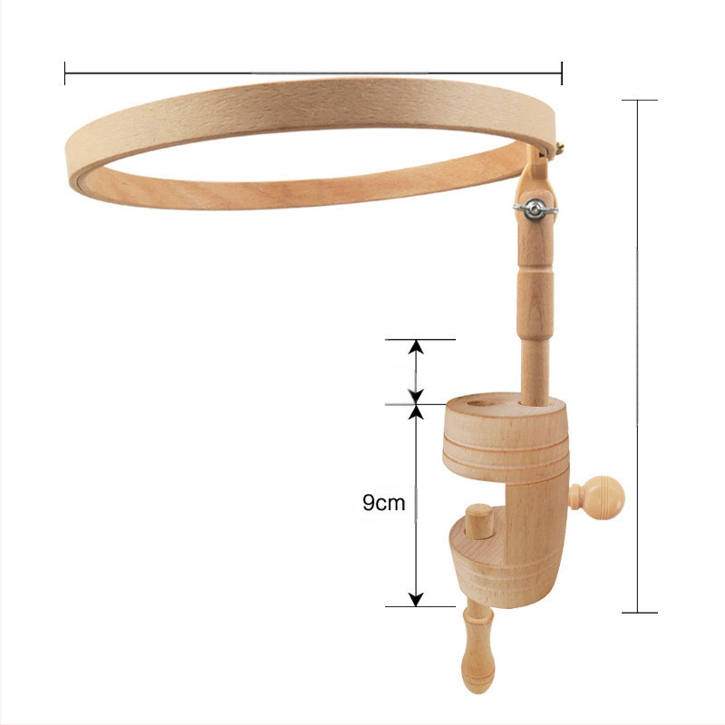 Stalo siuvimo rėmas iš medžio, 280° reguliuojamas, kryželių siuvinėjimo rinkinys