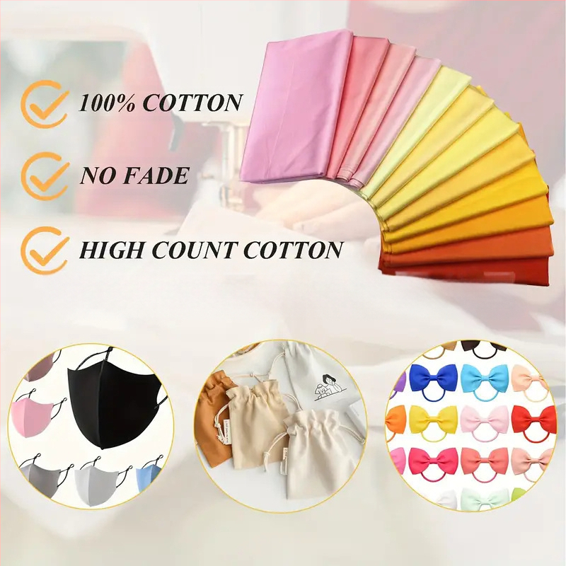 Σετ βαμβακερών τετραγώνων για ράψιμο, υφασμένο ύφασμα, 90% βαμβάκι, 10% πολυεστέρας, βαμβακεras ύφασμα με ύφαντό σχέδιο, κατάλληλο για όλες τις εποχές