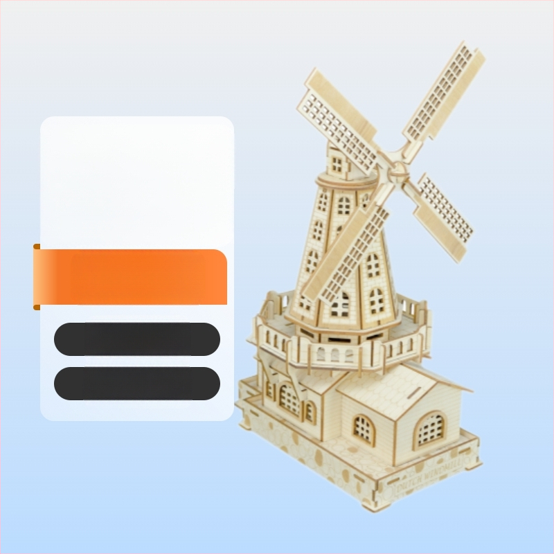 Medinė 3D dėlionė, 127 detalės, DIY paruošta logotipo pritaikymui