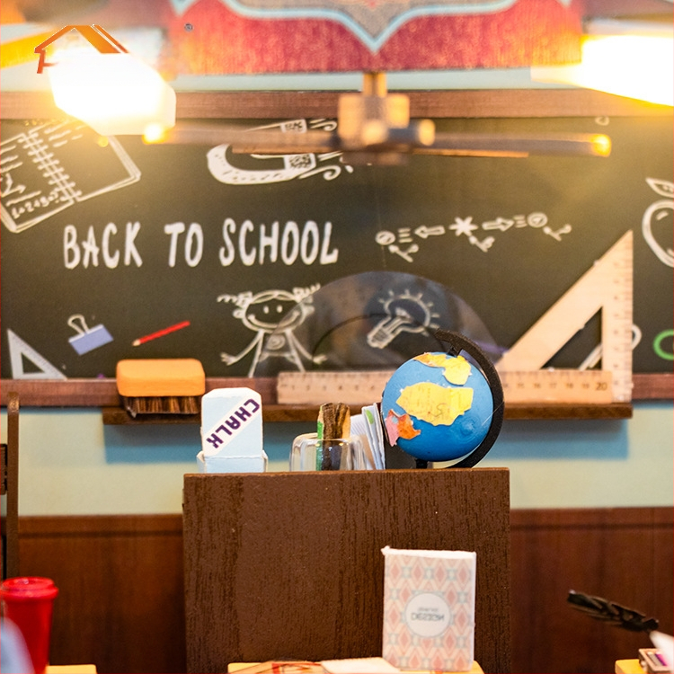 DIY ξύλινο σετ 3D μοντέλου αίθουσας διδασκαλίας – Hongda, κατάλληλο για 15–35 ετών, 2024