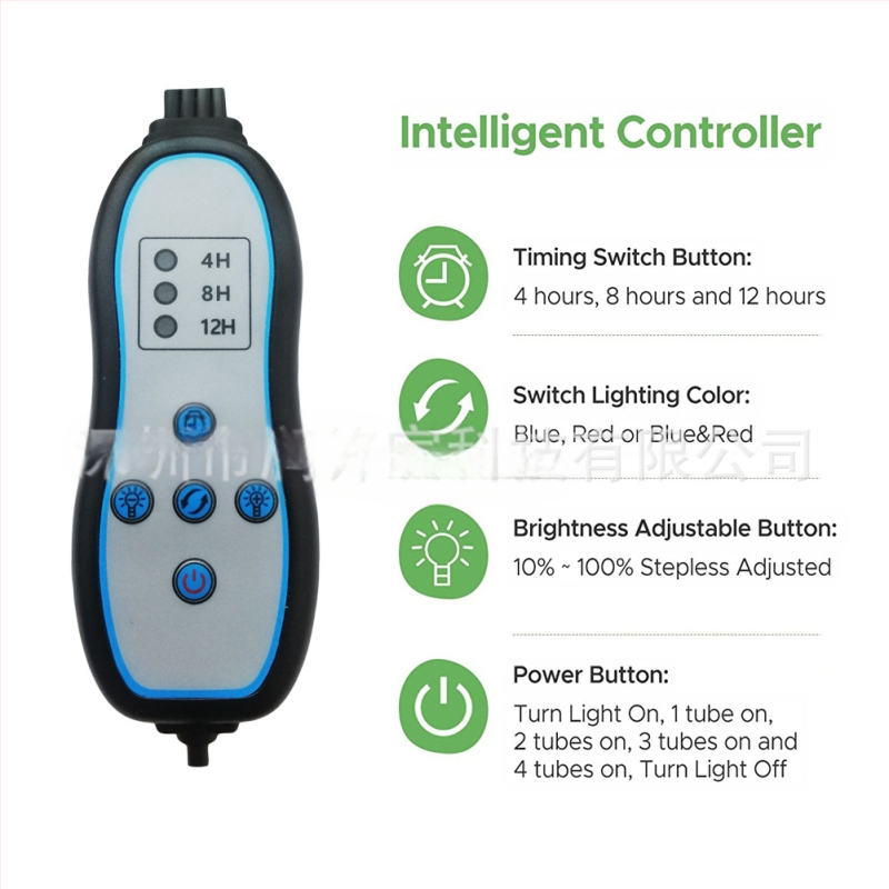 Vidaus augimo lempos su penkių vamzdelių laikikliu ir tripodu, pilnas spektras, nuotolinis valdymas; 100 LED, 1500 lm, IP44, PF 0.98