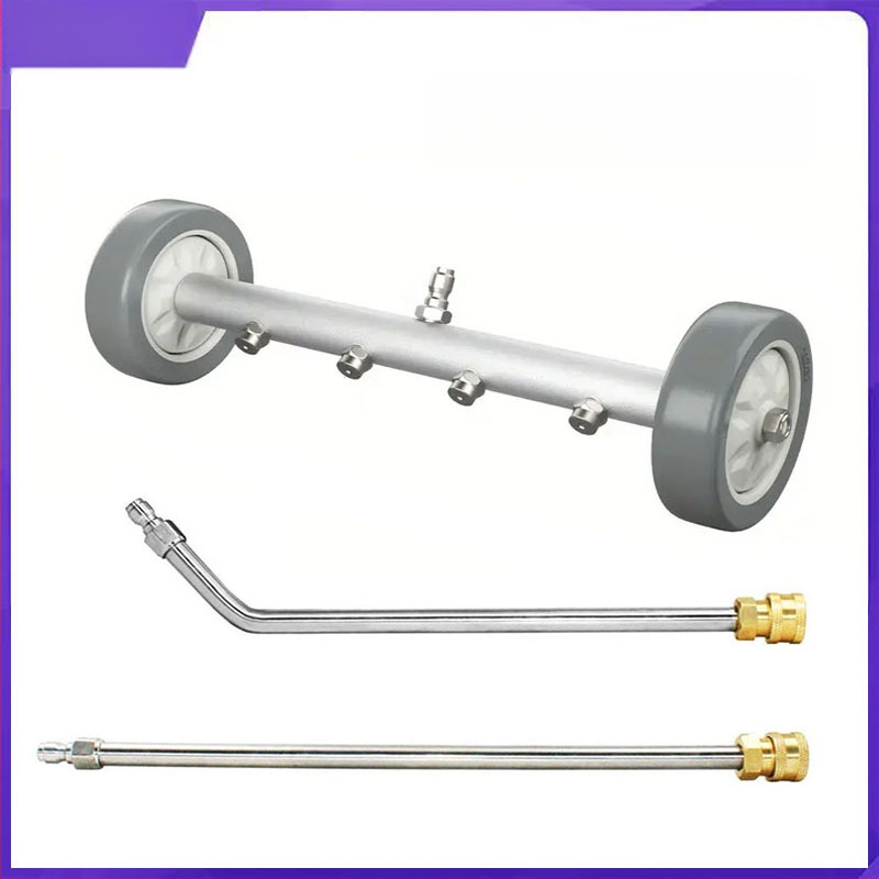 Augstspiediena virsmas tīrītājs ar 4 atverēm, 2-in-1 grīdas mazgāšanas iekārta, 4000 psi, izsmidzināšanas attālums 8, pistoles galva no nerūsējoša tērauda, rokturis no nerūsējoša tērauda