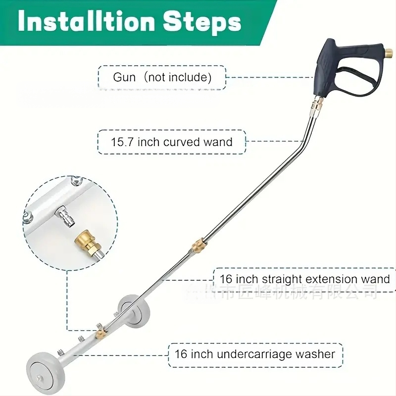 Augstspiediena virsmas tīrītājs ar 4 atverēm, 2-in-1 grīdas mazgāšanas iekārta, 4000 psi, izsmidzināšanas attālums 8, pistoles galva no nerūsējoša tērauda, rokturis no nerūsējoša tērauda