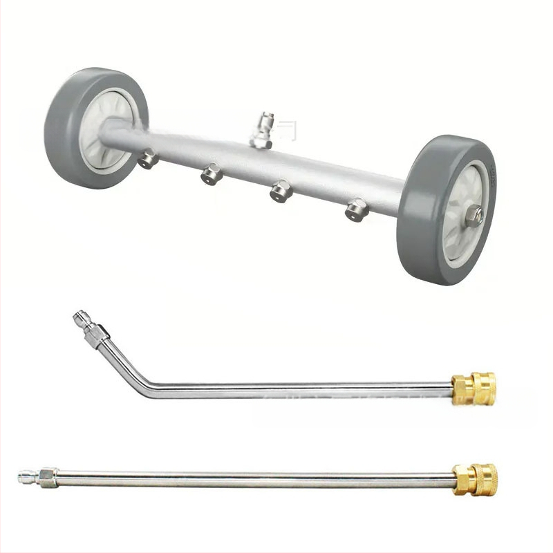 Augstspiediena virsmas tīrītājs ar 4 atverēm, 2-in-1 grīdas mazgāšanas iekārta, 4000 psi, izsmidzināšanas attālums 8, pistoles galva no nerūsējoša tērauda, rokturis no nerūsējoša tērauda