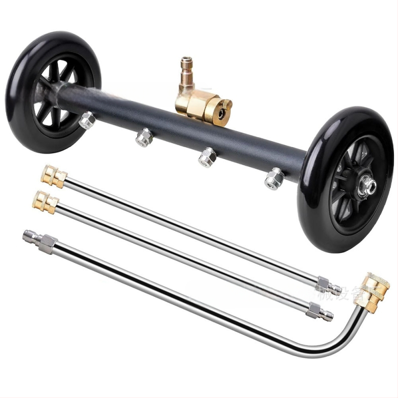 Aukšto slėgio grindų valytuvas su 4 skylėmis reguliuojamu purkštuvu, varis/nerūdijantis plienas, 4000 psi, svoris 1,9 kg