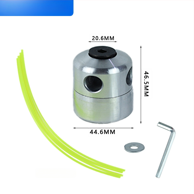 Žolės pjovimo galva – matinė aliumininė stiebelė, cilindrinis aliuminio korpusas, nepajudinamas daugiasluoksnis aliumininis cilindras, atsparus kritimui ir patvarus