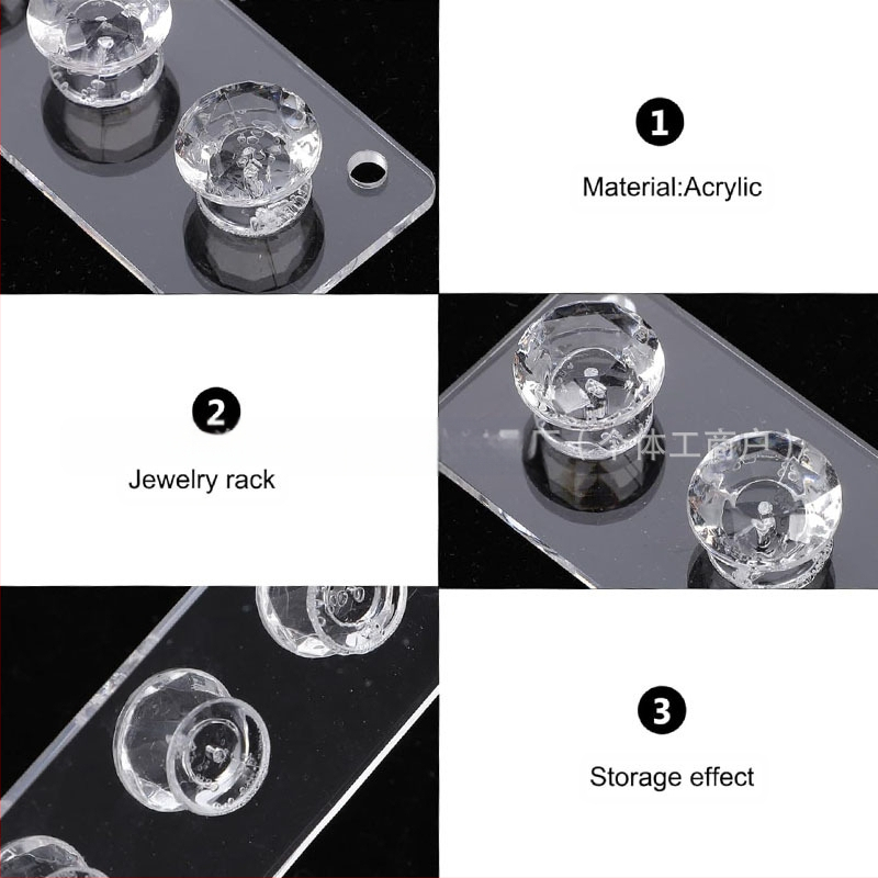 Akrilo papuošalų sieninis laikiklis – vieno sluoksnio, karoliai, apyrankės ir auskarų kabykla, lazerinis pjovimas, Ruduo 2024