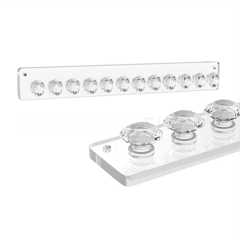 Akrilo papuošalų sieninis laikiklis – vieno sluoksnio, karoliai, apyrankės ir auskarų kabykla, lazerinis pjovimas, Ruduo 2024