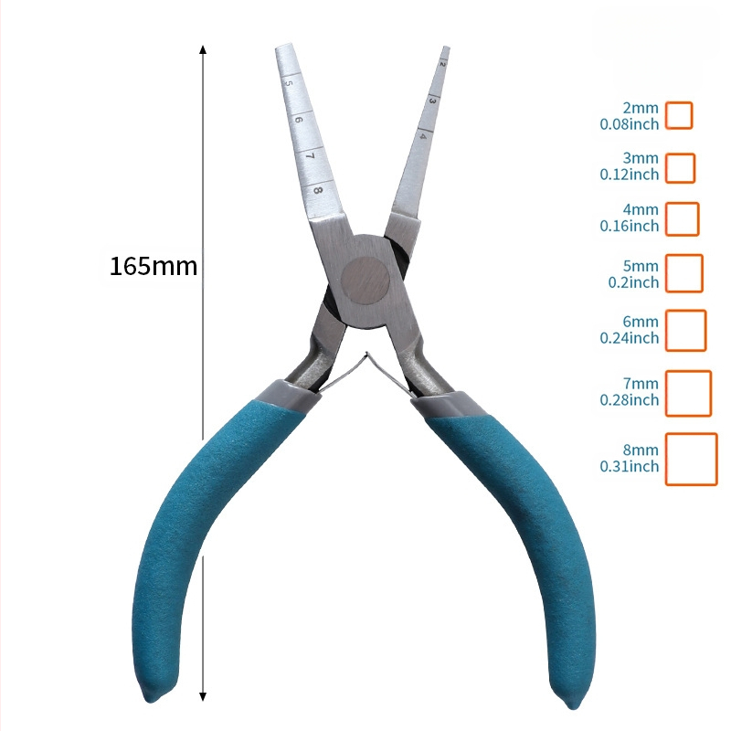 Papuošalų žnyplės su skalėmis – apvalios nosies ir adatinės žnyplės, vyniojimo žnyplės, daugiafunkciniai DIY įrankiai, prekės ženklas RUITOOL