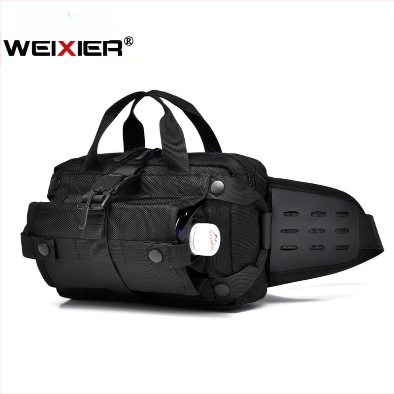 WEIXIER Vyrų juosmens krepšys – gatvės stilius, Oxford audinys, kvėpuojantis, atsparus vandeniui, antibakterinis, atsparus nusidėvėjimui