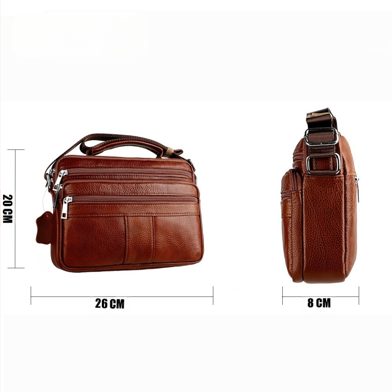 Vyrų krūtinės rankinė iš aukštos kokybės odos, tinkama 8 colių nešiojamam kompiuteriui, atspari vandeniui ir apsauganti nuo vagystės