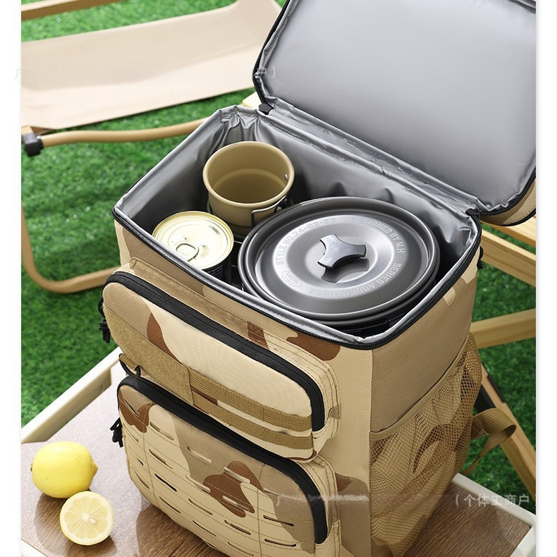 Dvigubo sluoksnio izoliacijos krepšys lauko naudojimui, 23 L talpa, Oxford audinys, nešiojamas ir sulankstomas