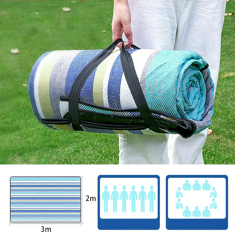 DURAPOWER Kempinga sega, akrila + PEVA kompozīts, ūdensnecaurlaidīgs PEVA maisījums, svars 1,3 kg, piemērots 1–6 personām, pārnēsājams ārējais paklājs