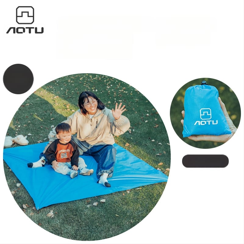 Piknika paklājs, ūdensizturīgs un smilšu izturīgs, saliekams un pārnēsājams, modelis AT6238, no 210D plaid auduma, 1–2 personām, svars 168 g