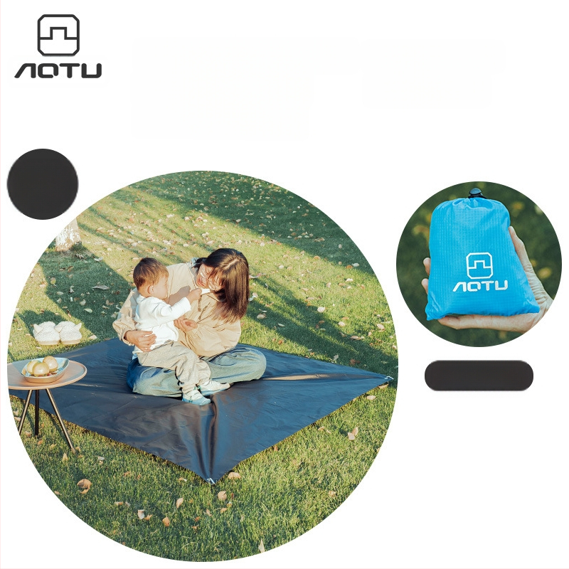 Piknika paklājs, ūdensizturīgs un smilšu izturīgs, saliekams un pārnēsājams, modelis AT6238, no 210D plaid auduma, 1–2 personām, svars 168 g