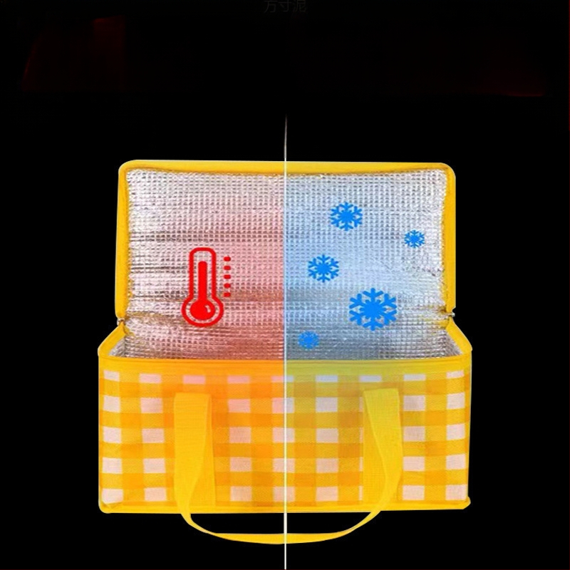 Piknika soma ar izolētu pusdienu kārbu, materiāls Kaimi, zīmols Strong merchants