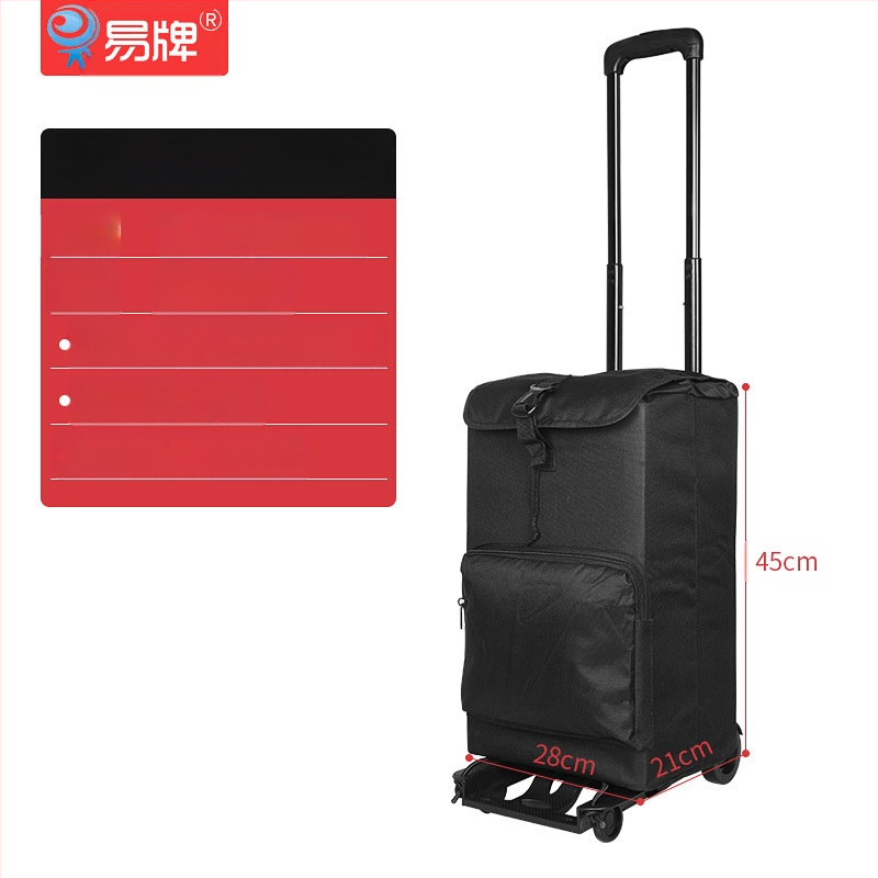 Δίτροχος καρότσι μεταφοράς, πτυσσόμενο και φορητό, σιδερένιος σκελετός, μέγιστη φόρτωση 30 kg, βάρος 2,0 kg