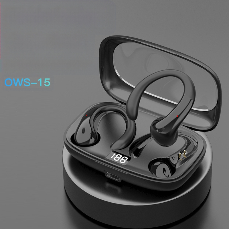OWS-15 Безжични Bluetooth слушалки за ухото (Bluetooth 5.3+EDR; обхват 10 м; живот на батерията >8 ч; шумопотискане; стерео звук)