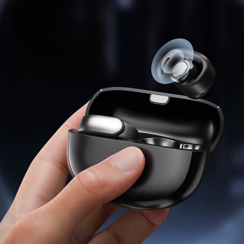 V12 išmaniosios vertimo ausinės su ausies klipu, Bluetooth 5.4, 15 m diapazonas, IPX5 atsparumas vandeniui, veikimo laikas 4–8 val.