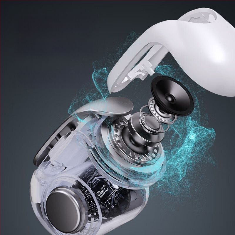 V12 išmaniosios vertimo ausinės su ausies klipu, Bluetooth 5.4, 15 m diapazonas, IPX5 atsparumas vandeniui, veikimo laikas 4–8 val.