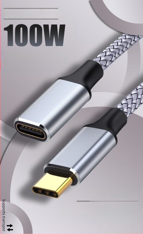 Καλώδιο επέκτασης Type-C, 16 πυρήνων Gen2, μεταφορά δεδομένων 10Gbps, αρσενικό προς θηλυκό Type-C συνδέσμοι, υφαντή κατασκευή από χαλκό