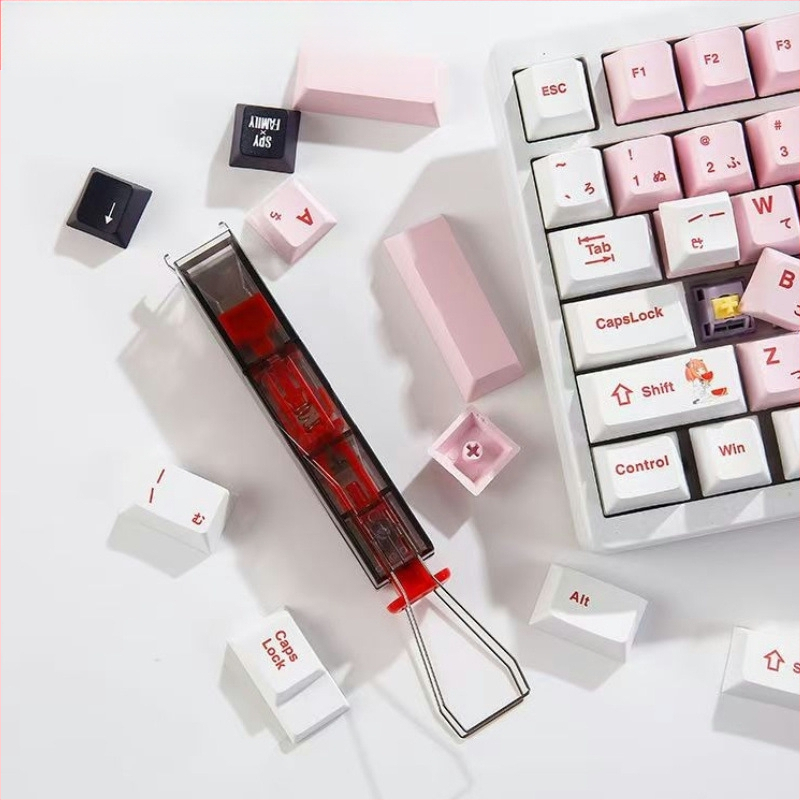 Dviejų funkcijų klavišų traukimo ir ašies išardymo įrankis mechaninėms klaviatūroms, ABS + 304 nerūdijančio plieno, 30 g, atsparus vandeniui