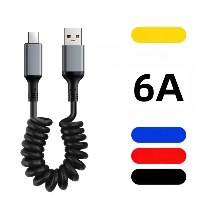 Pin Lida 3-in-1 greitas įkrovimo kabelis su Lightning, Micro USB ir Type-C, PVC, 120W