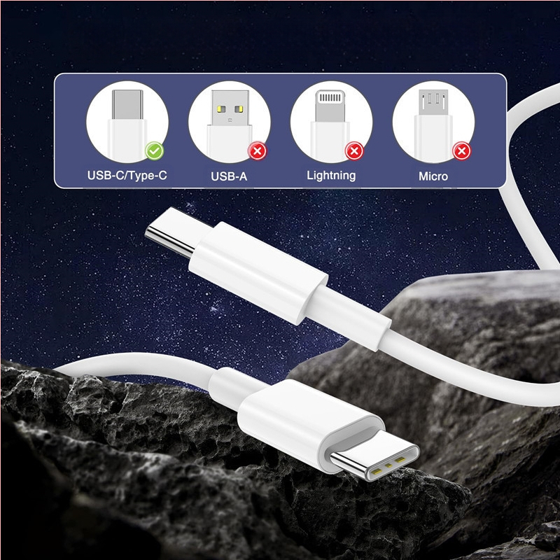 USB-C duomenų kabelis greitam įkrovimui, 100W, TPE medžiaga, vienos galvos dizainas